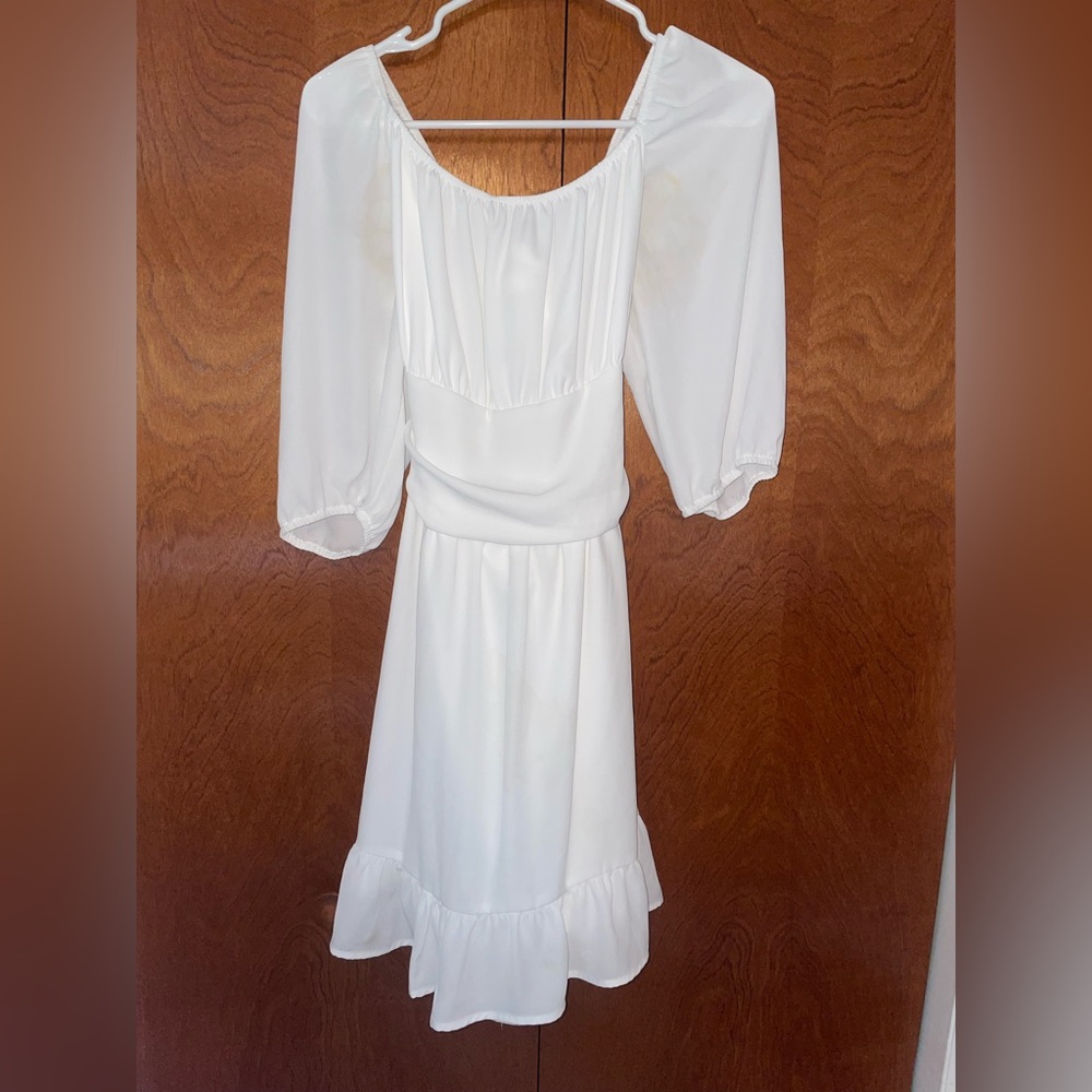 Elegant White Women's Dress